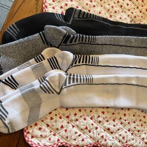 Men's Athletic Socks - Black, Gray, and White